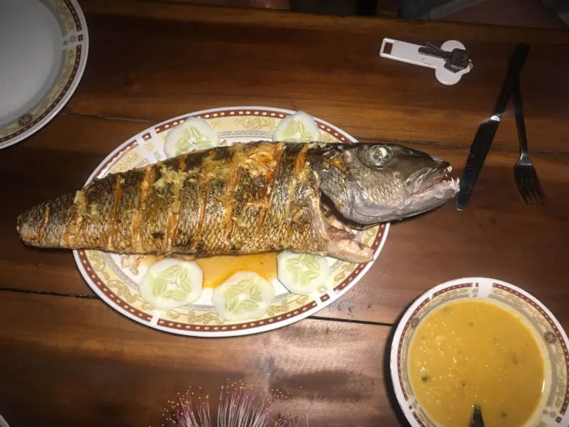 Fish from Grill Raja Beach Hotel/Cocobello Restaurant