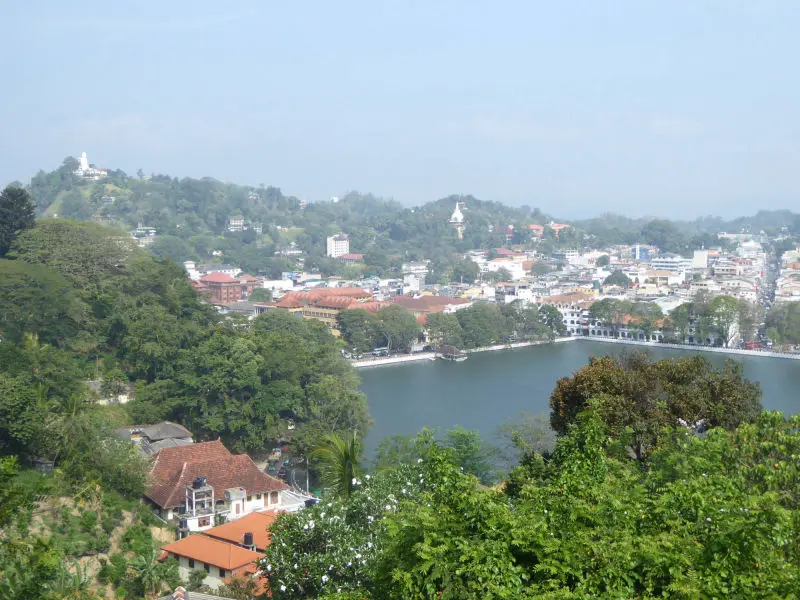 View of Kandy and lake