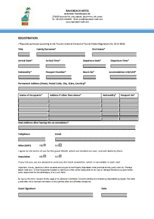 registration form fillable