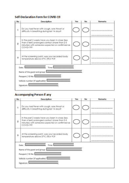 self declaration form fillable